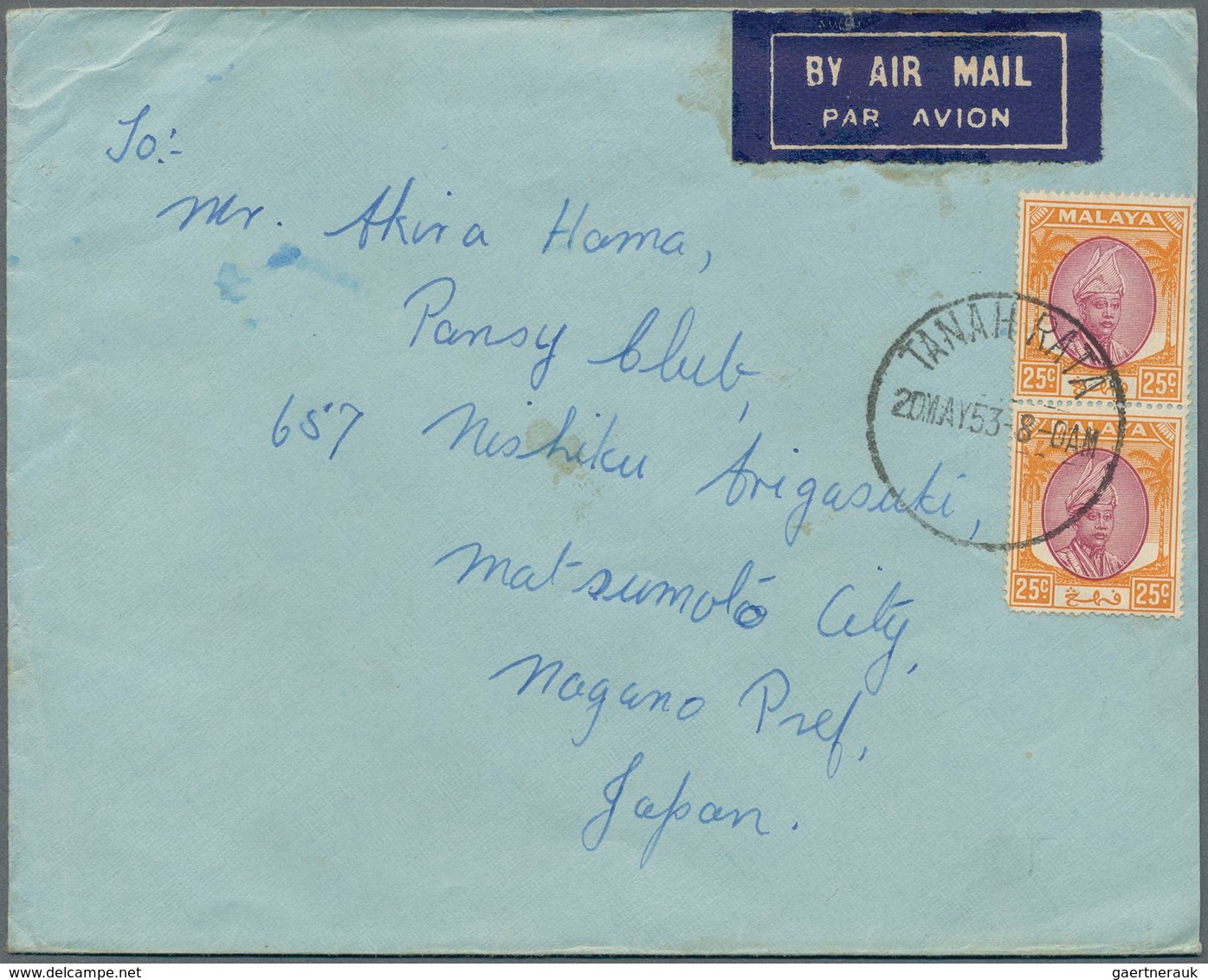 Malaiische Staaten: 1950's: Correspondence Of About 120 Covers From Various P.O.'s Of Various Malays - Federated Malay States