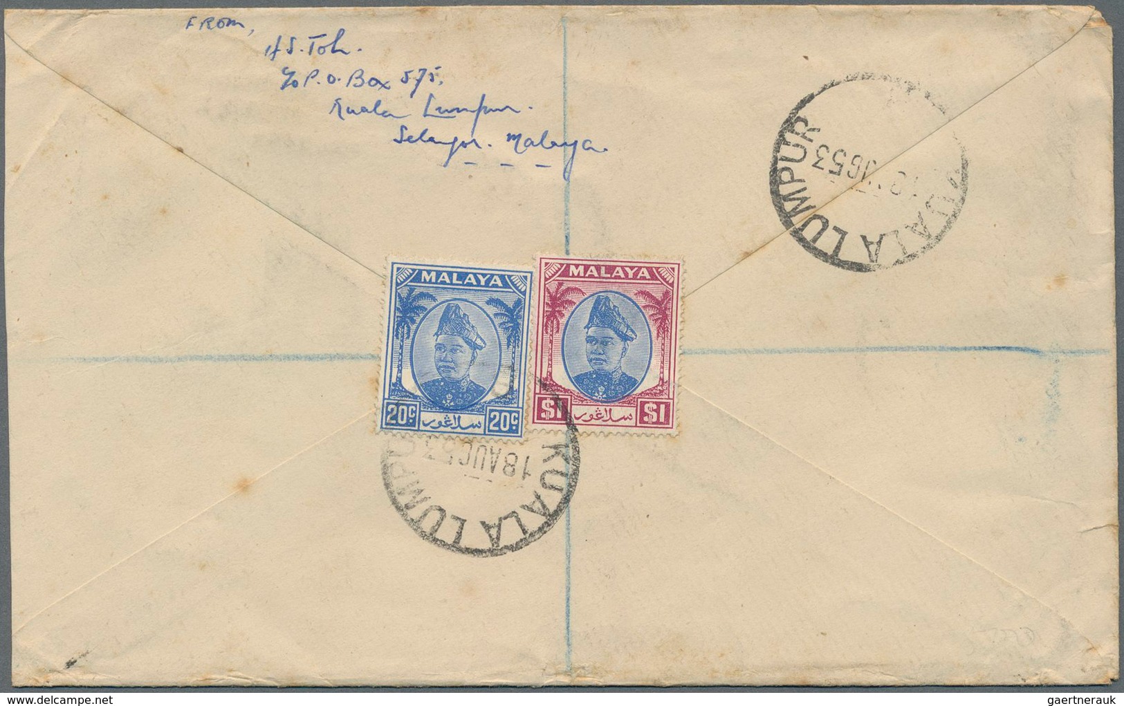 Malaiische Staaten: 1950's: Correspondence of about 120 covers from various P.O.'s of various Malays