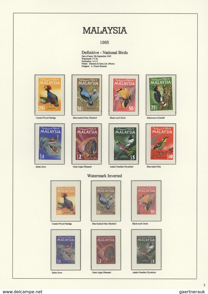 Malaysia: 1957-2016, Near To Complete Mint Collection On Illustrated Lionel Chew Pages Housed In Fiv - Malaysia (1964-...)