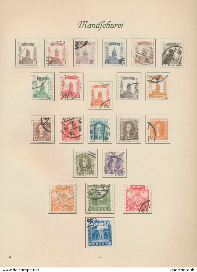 Mandschuko (Manchuko): 1932/44, Mint (inc. MNH) And Used, Double Collected On Prewar Borek Pages In - 1932-45 Mantsjoerije (Mantsjoekwo)