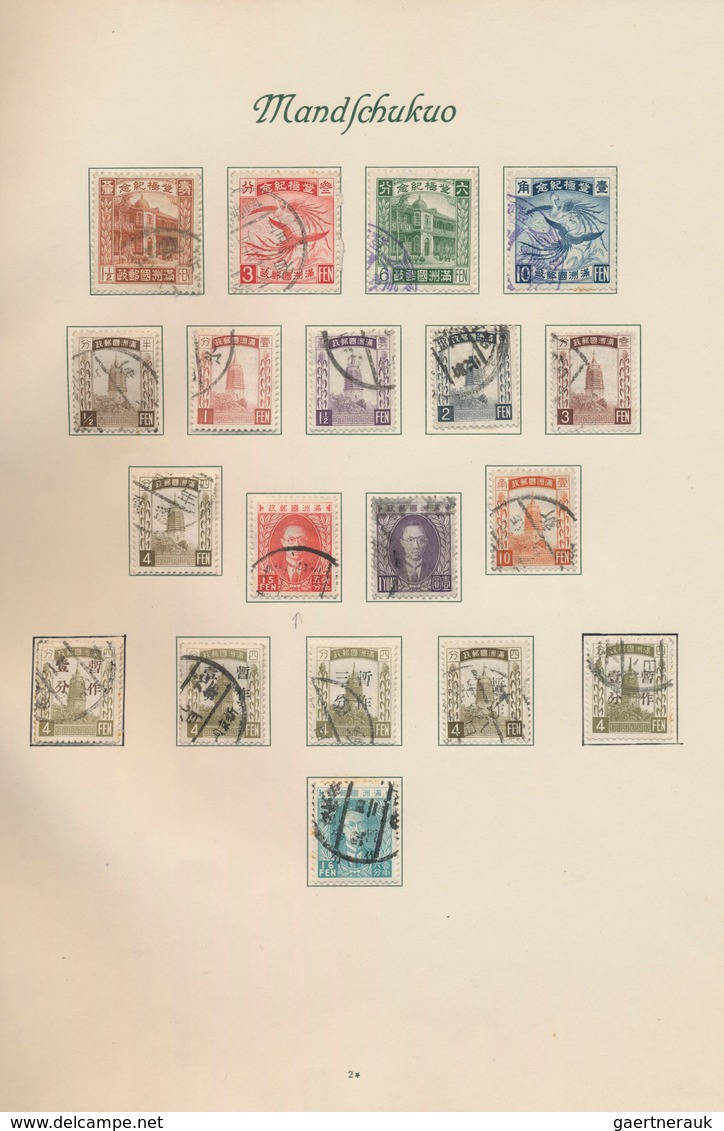 Mandschuko (Manchuko): 1932/44, Mint (inc. MNH) And Used, Double Collected On Prewar Borek Pages In - 1932-45 Mantsjoerije (Mantsjoekwo)