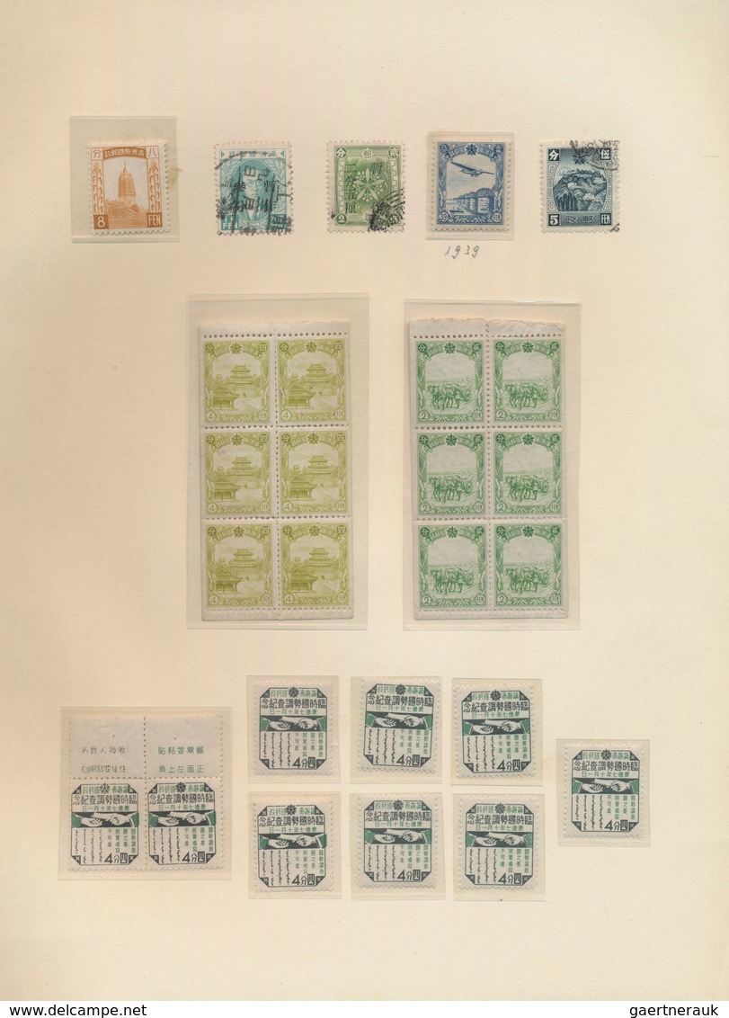 Mandschuko (Manchuko): 1932/44, Mint (inc. MNH) And Used, Double Collected On Prewar Borek Pages In - 1932-45 Mantsjoerije (Mantsjoekwo)