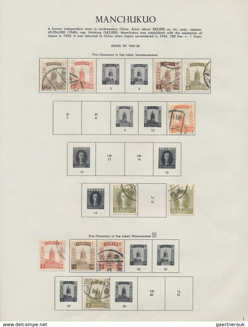 Mandschuko (Manchuko): 1932/45, Mint And Used In Minkus Pages. - 1932-45 Manchuria (Manchukuo)