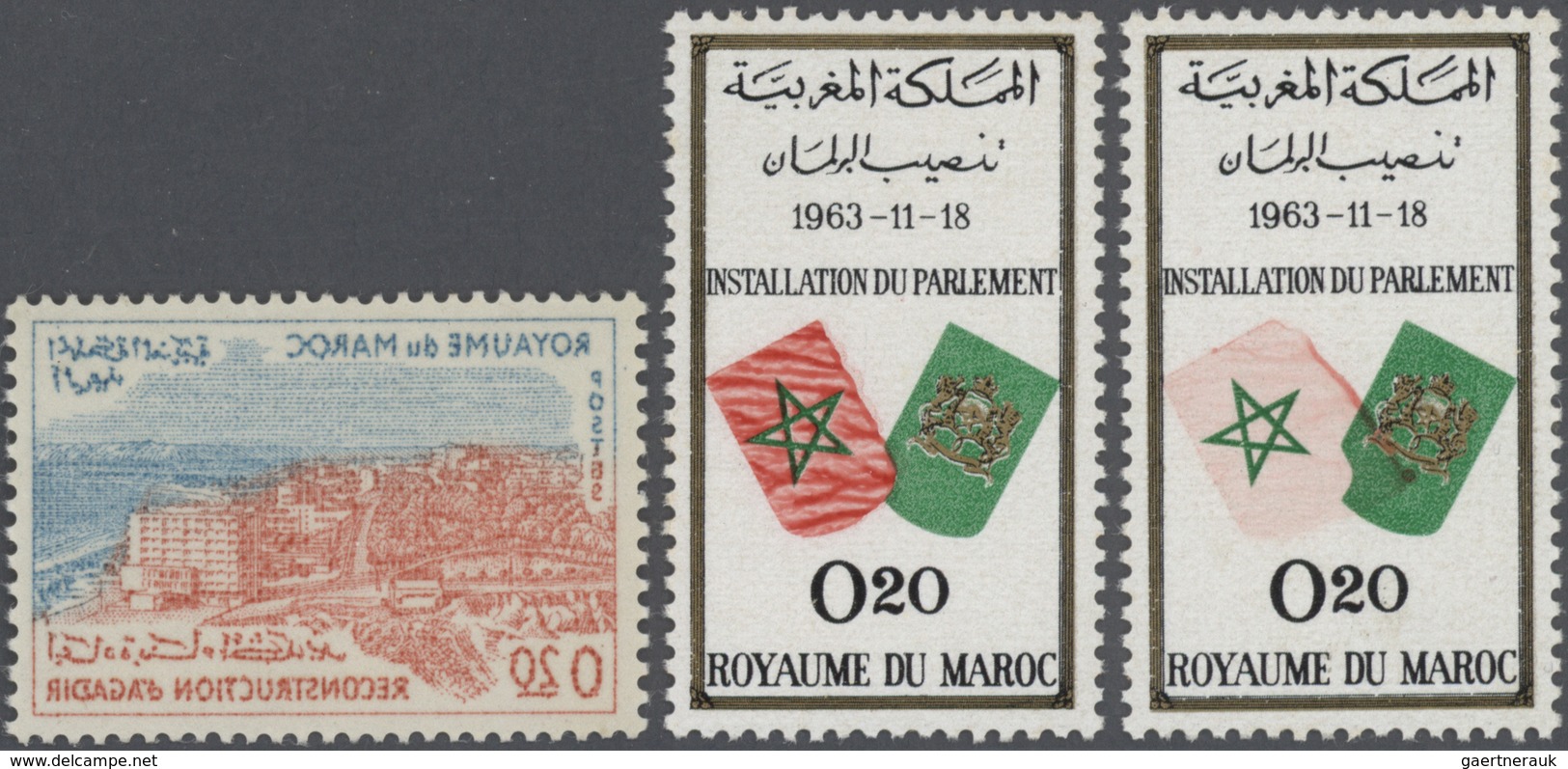 Marokko: 1930/1963, Mainly U/m Collection Of Apprx. 20 Stamps Showing Varieties/particularities Of P - Usados