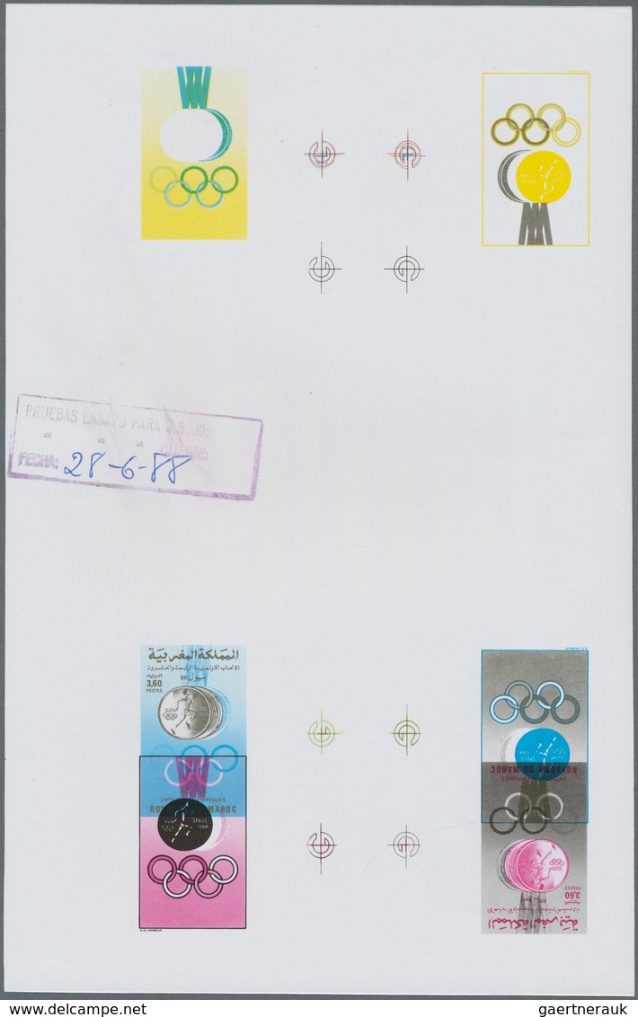 Marokko: 1974/1990 (ca.), Duplicated Accumulation In Large Box With Mostly IMPERFORATE Single Stamps - Used Stamps