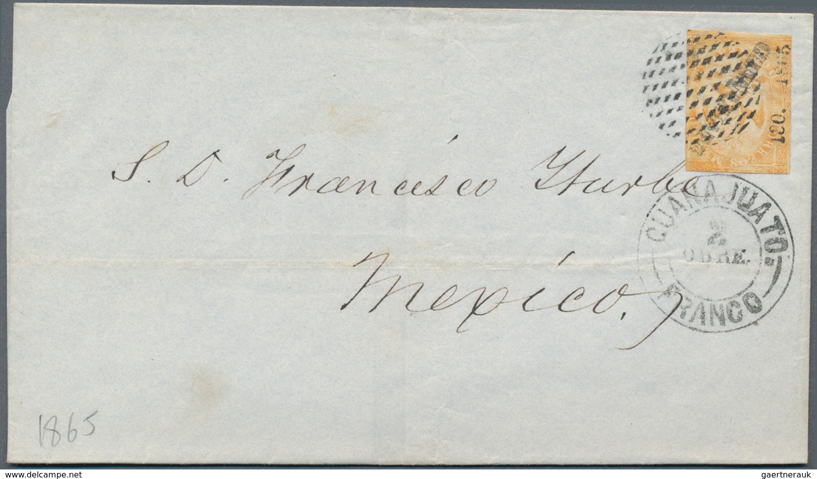 Mexiko: 1830/1899, Interesting Lot Of 13 Lettersheets And Envelopes Including One Front, Five Of The - Mexico