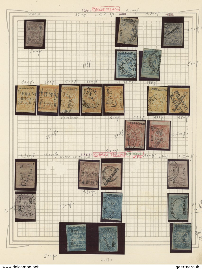 Mexiko: 1861/1893, A superb old-time collection of the Hidalgo, Eagle, Maximilan and Large Numerals