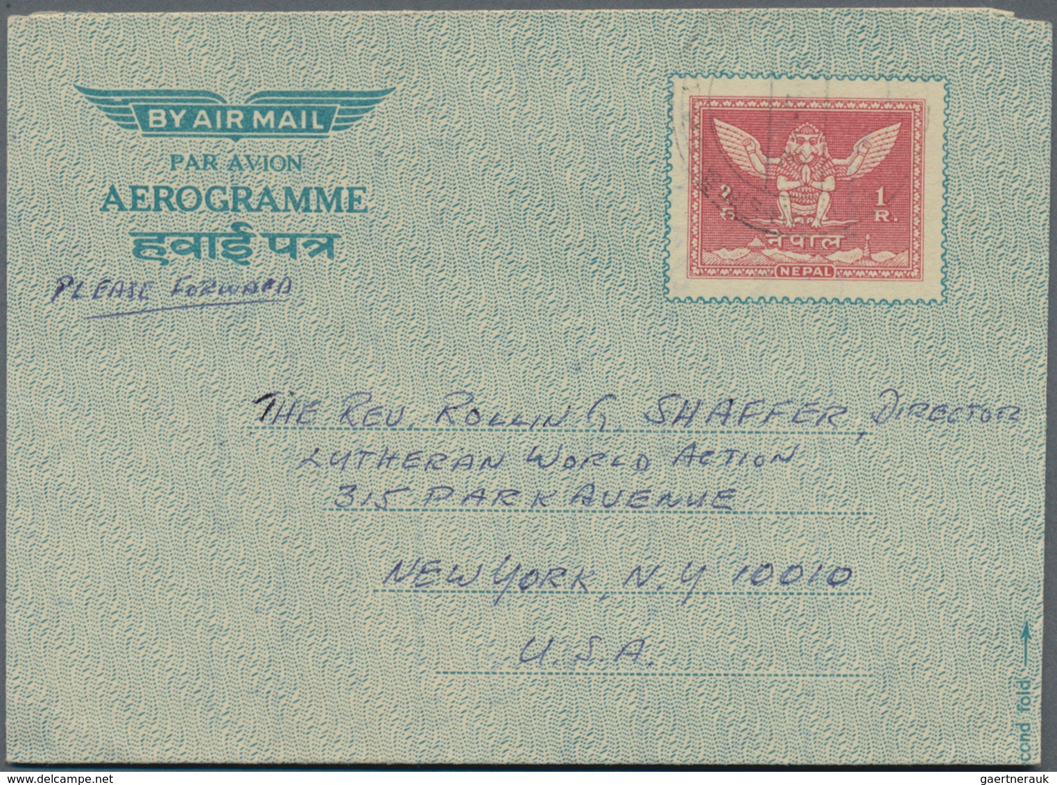 Nepal: 1946-1970's: Collection Of About 60 Aerogrammes, All Used, From Three Indian Air Letter Sheet - Népal