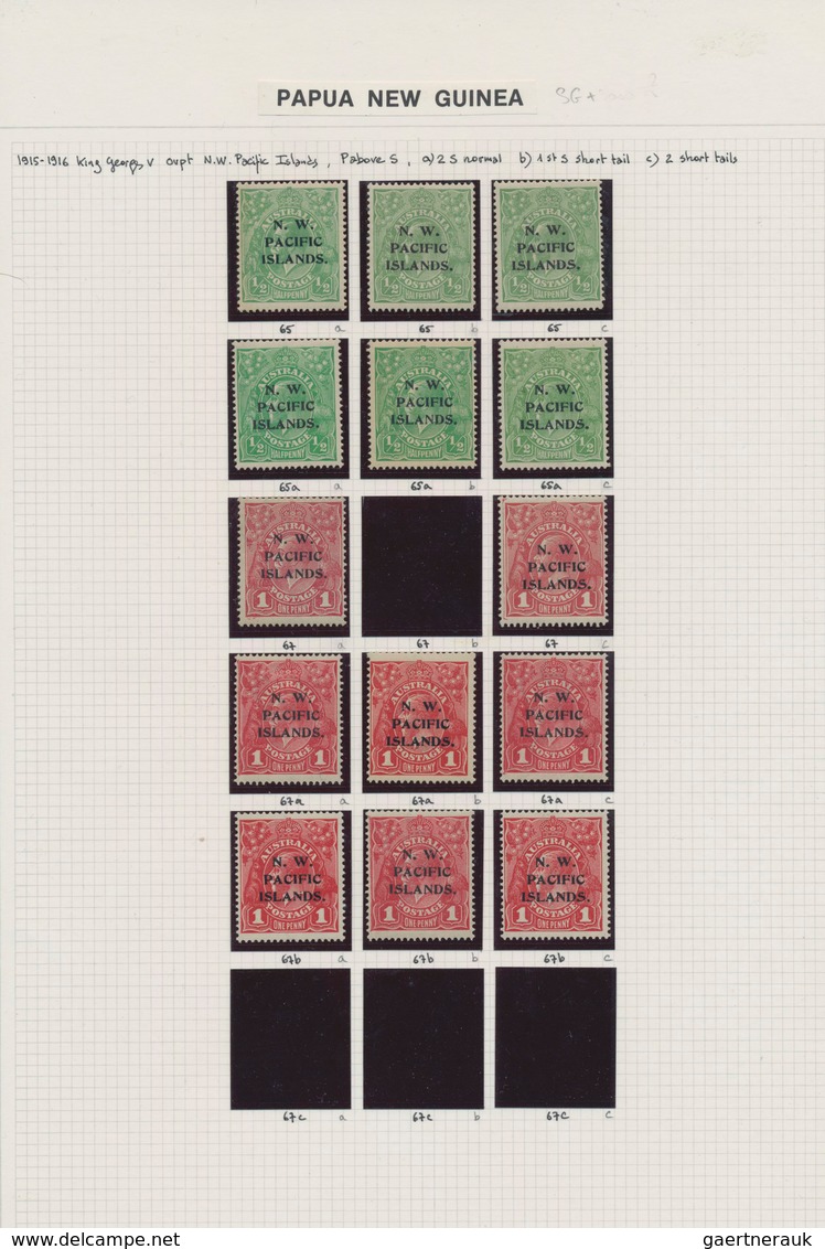 Neuguinea - N.W. Pacific Islands: 1915-23, Collection Of "N.W. PACIFIC ISLANDS" On Six Album Pages M - Papua-Neuguinea