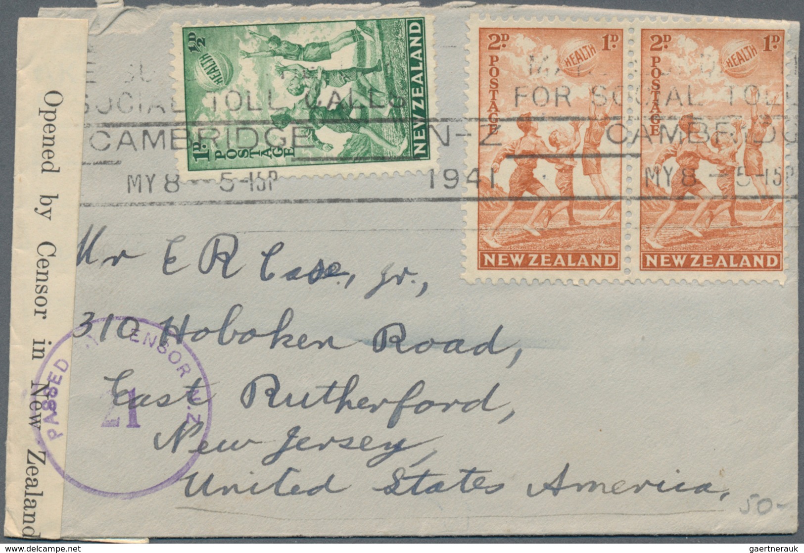 Neuseeland: 1900-1950's Ca.: About 70 Covers, Postcards, Postal Stationery Items And FDCs, Including - Brieven En Documenten