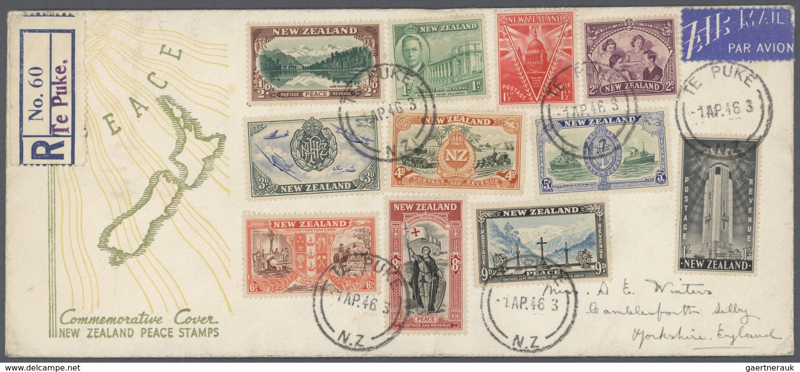 Neuseeland: 1920/1995 (ca.), Accumulation Of Apprx. 480 Covers With Many Attractive Entires, F.d.c. - Brieven En Documenten