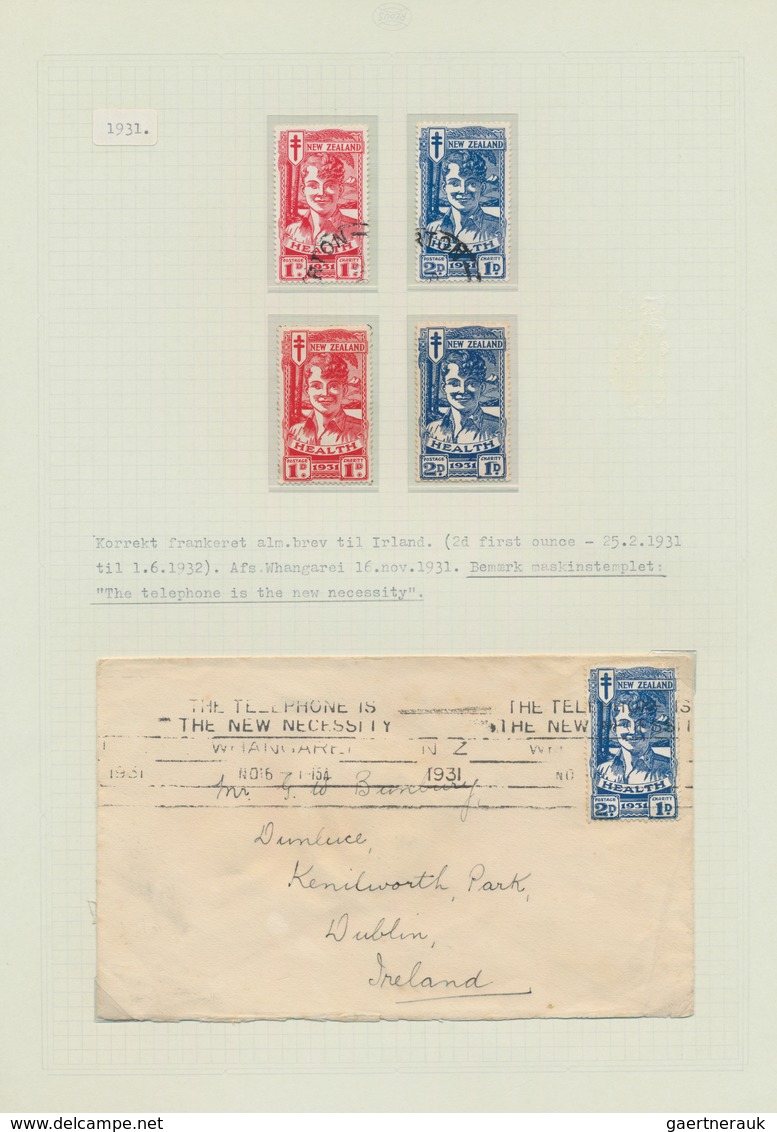 Neuseeland: 1929/1983, HEALTH STAMPS, Award-winning Deeply Specialised Exhibit Collection In Eight V - Covers & Documents