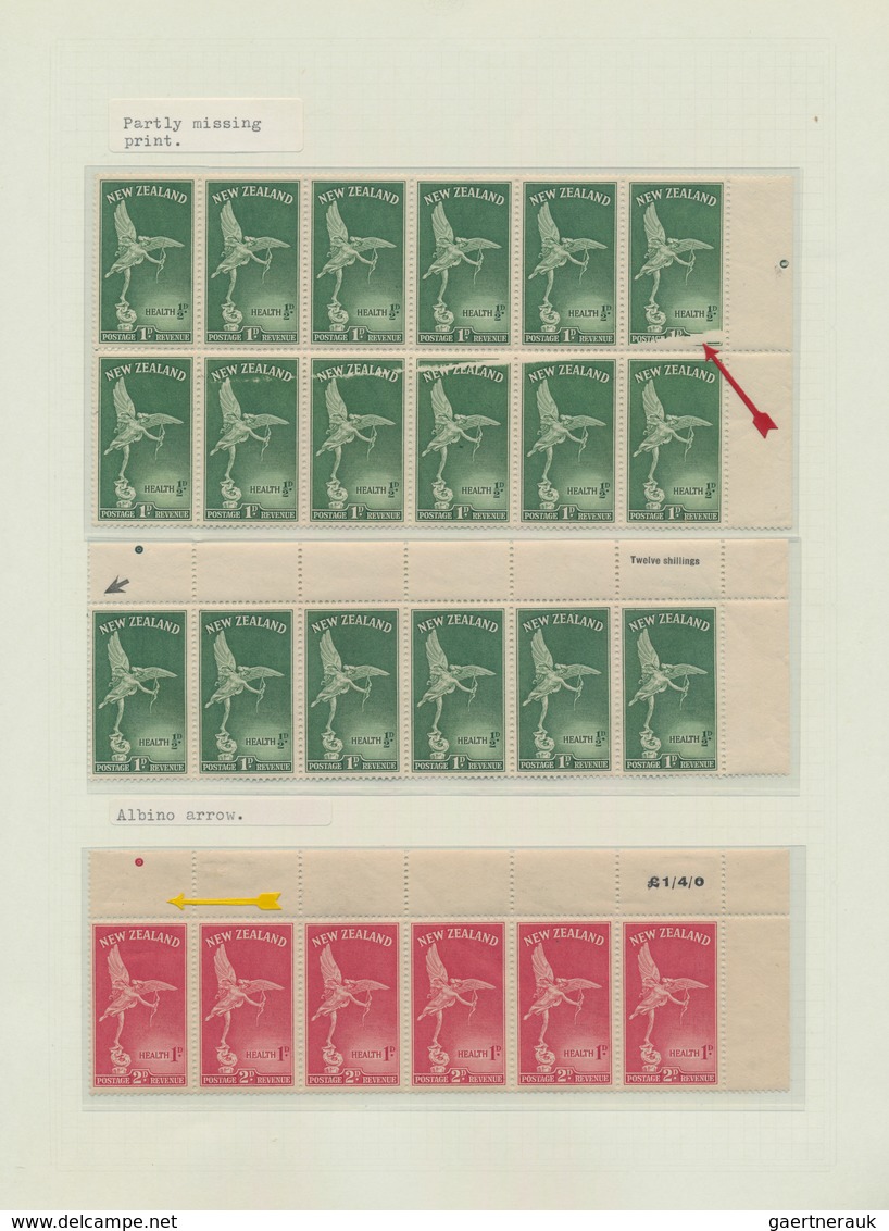 Neuseeland: 1929/1983, HEALTH STAMPS, Award-winning Deeply Specialised Exhibit Collection In Eight V - Brieven En Documenten