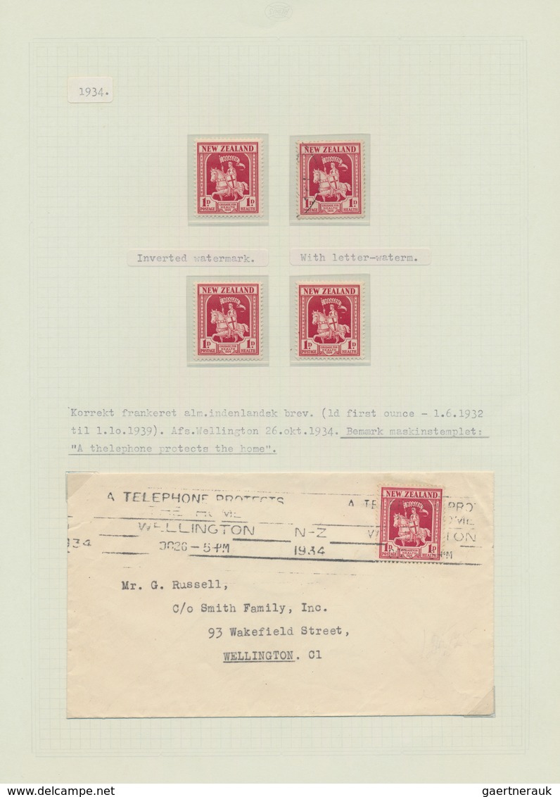 Neuseeland: 1929/1983, HEALTH STAMPS, award-winning deeply specialised exhibit collection in eight v