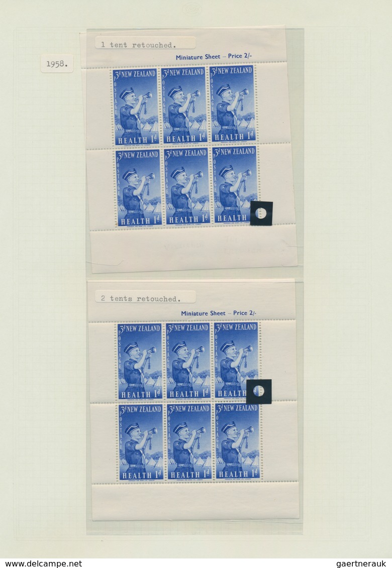 Neuseeland: 1929/1983, HEALTH STAMPS, award-winning deeply specialised exhibit collection in eight v