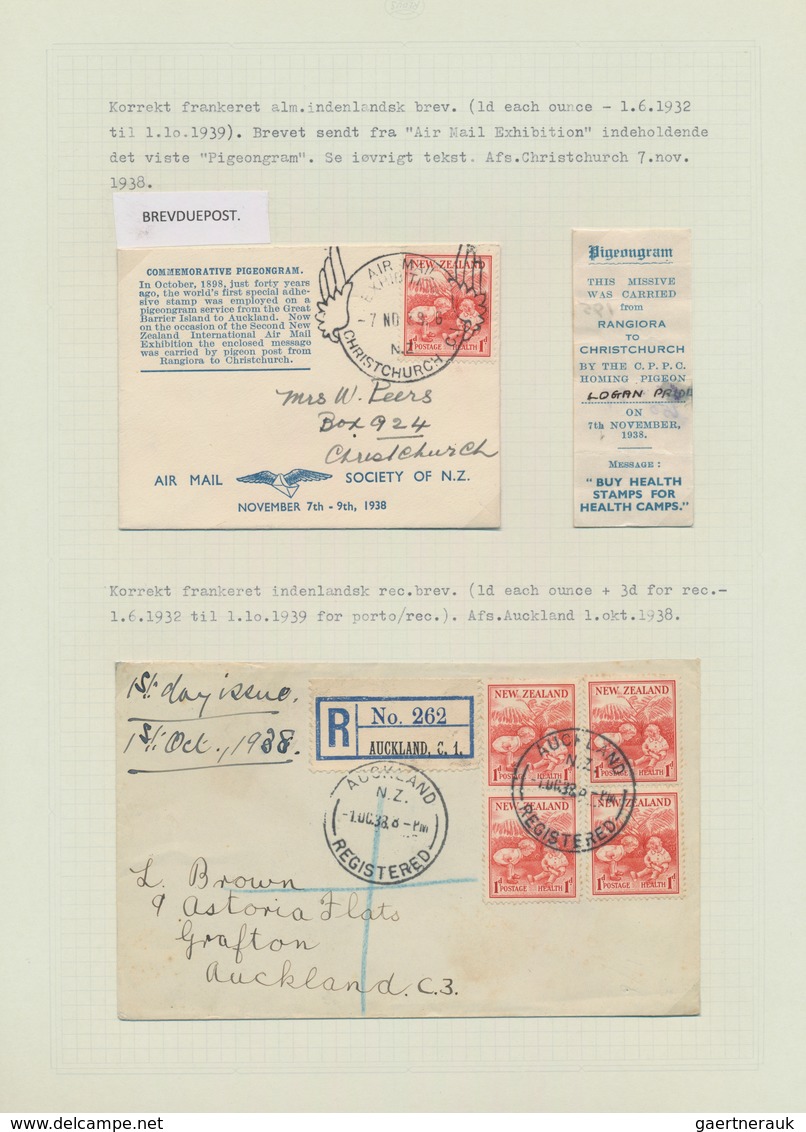 Neuseeland: 1929/1983, HEALTH STAMPS, award-winning deeply specialised exhibit collection in eight v