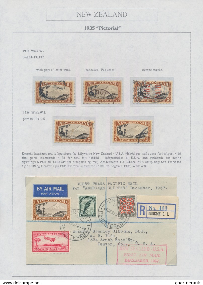 Neuseeland: 1935/1943 (ca.), DEFINITIVE ISSUE "PICTORIALS", award-winning deeply specialised exhibit