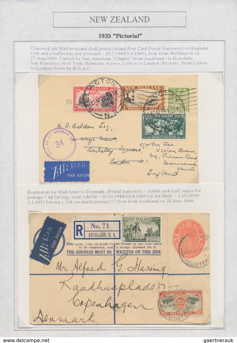 Neuseeland: 1935/1943 (ca.), DEFINITIVE ISSUE "PICTORIALS", award-winning deeply specialised exhibit