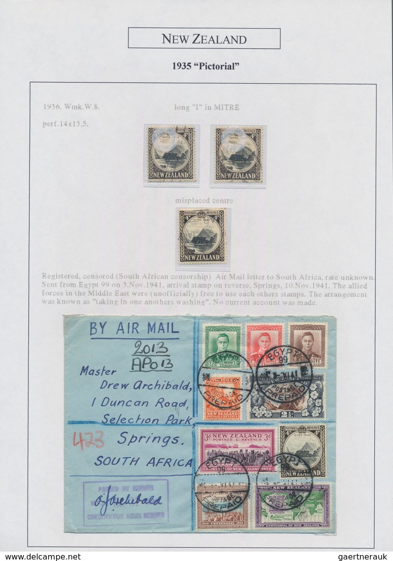 Neuseeland: 1935/1943 (ca.), DEFINITIVE ISSUE "PICTORIALS", award-winning deeply specialised exhibit