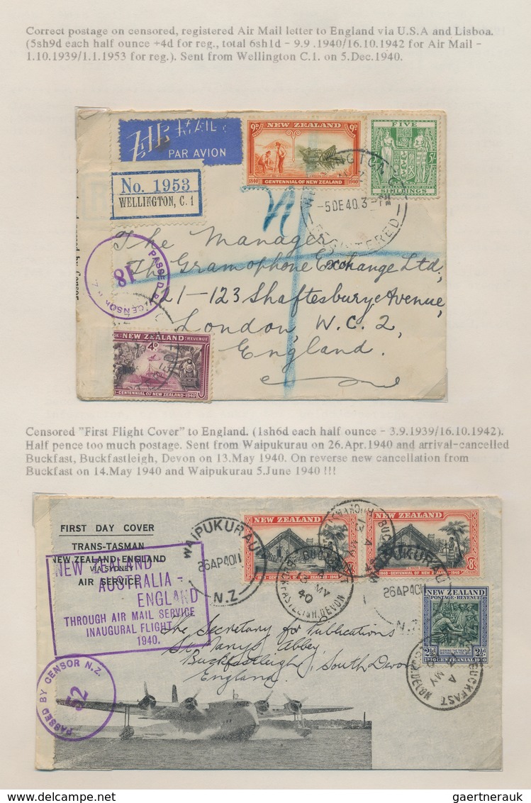 Neuseeland: 1936/1961, mainly 1940s and many WW II related, collection of apprx. 63 covers/cards wit