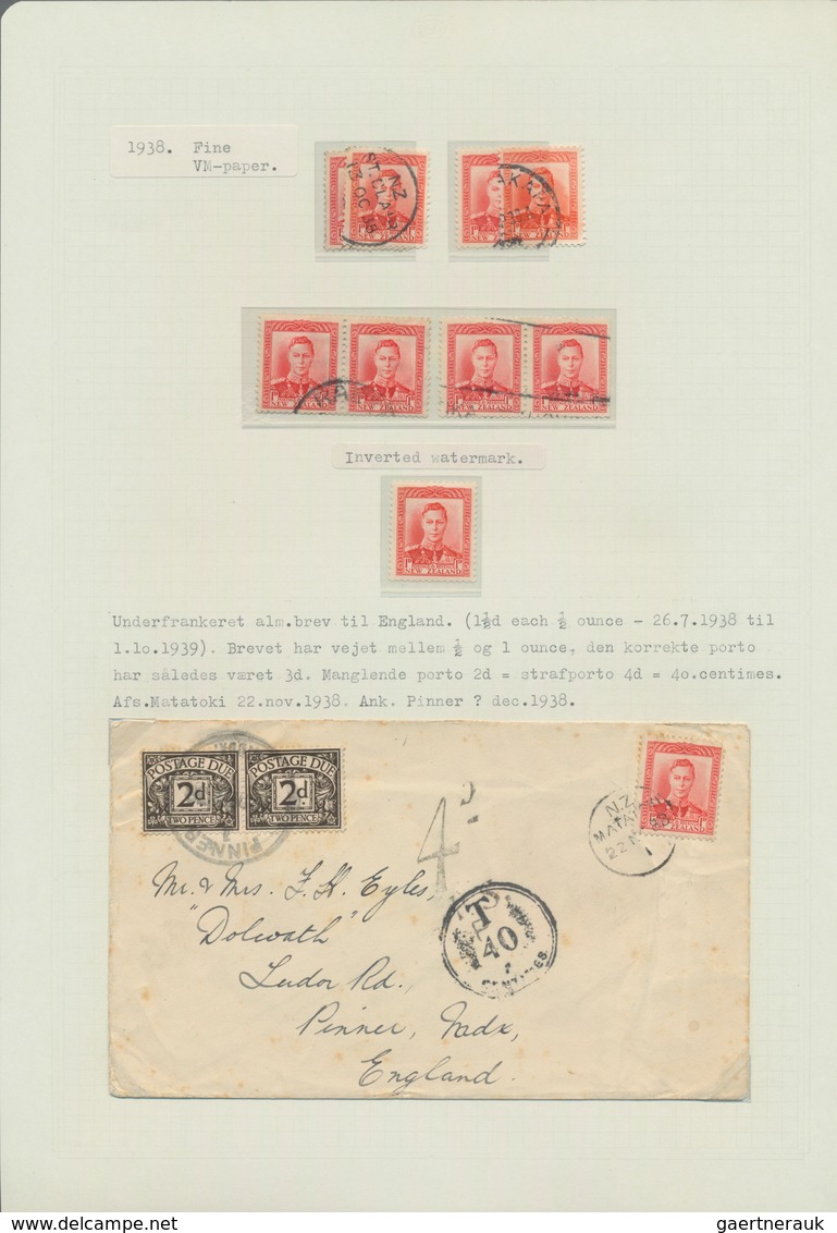 Neuseeland: 1938/1960 (ca.), KGVI And QEII, Specialised Collection In Two Volumes, Neatly Arranged O - Covers & Documents