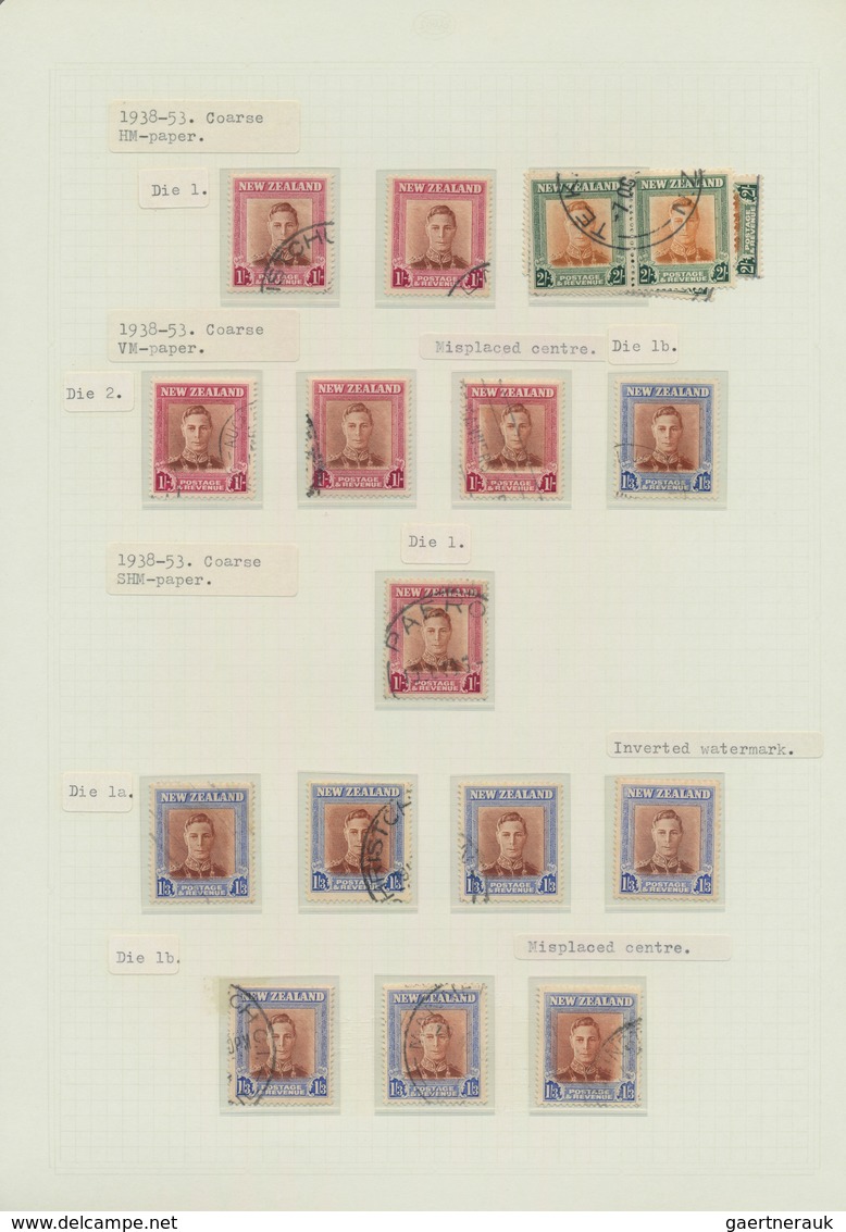 Neuseeland: 1938/1960 (ca.), KGVI And QEII, Specialised Collection In Two Volumes, Neatly Arranged O - Cartas & Documentos