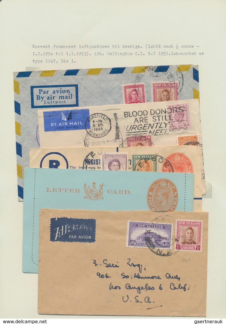 Neuseeland: 1938/1960 (ca.), KGVI And QEII, Specialised Collection In Two Volumes, Neatly Arranged O - Storia Postale