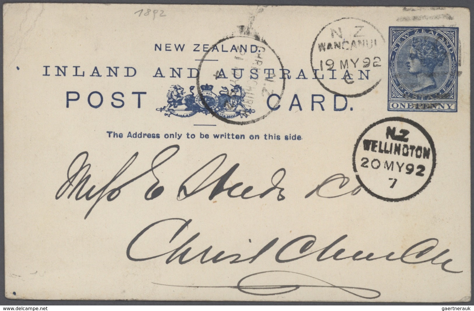 Neuseeland - Ganzsachen: 1876/1940 (ca.), Duplicated Accumulation With Approx. 1.000 Mostly QV Posta - Postal Stationery