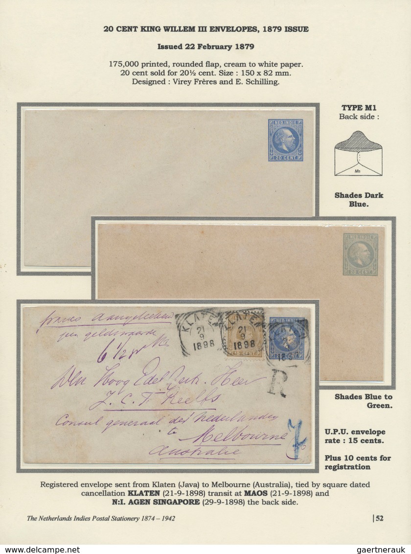 Niederländisch-Indien: 1874/1942. Charming Exhibit THE NETHERLANDS INDIES POSTAL STATIONERY Stored O - Indes Néerlandaises