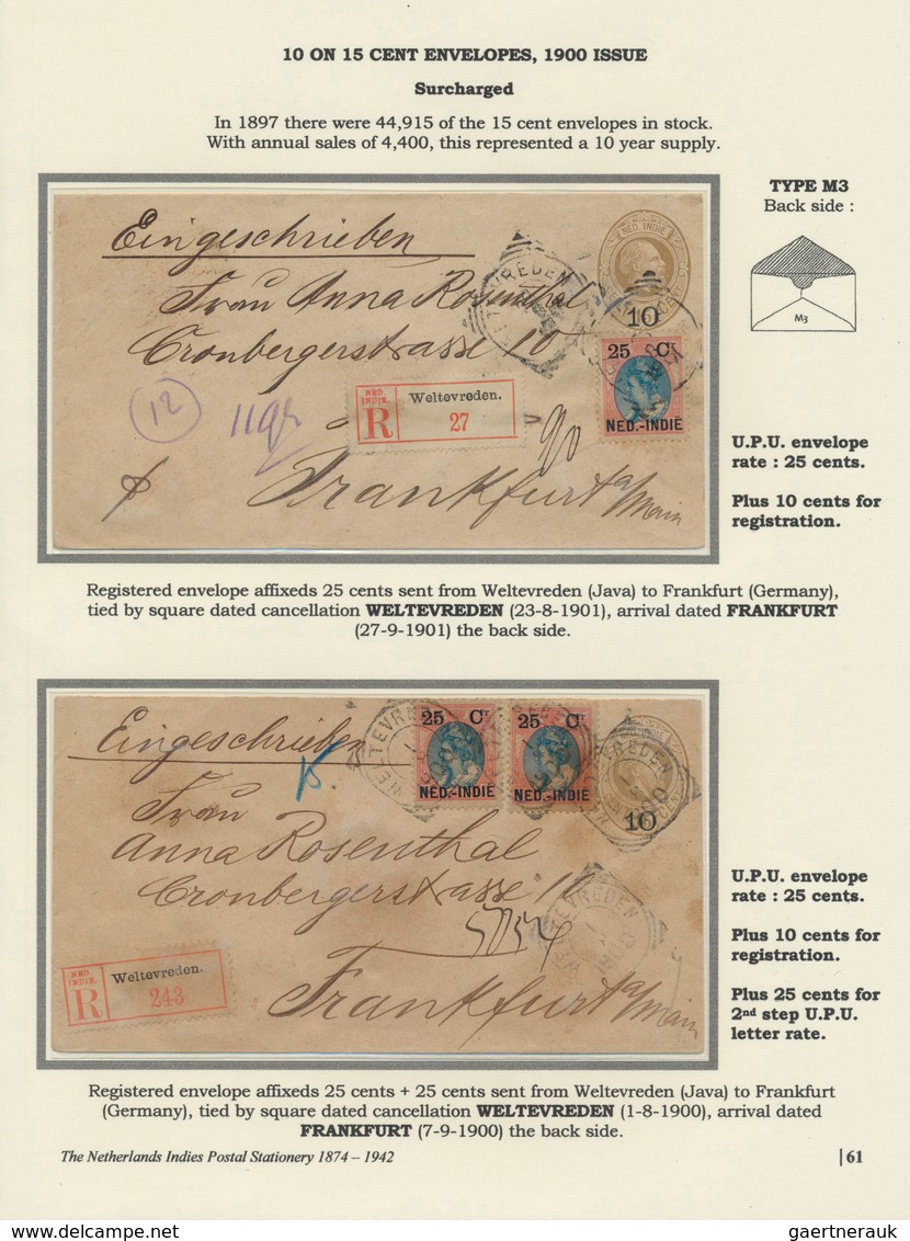 Niederländisch-Indien: 1874/1942. Charming exhibit THE NETHERLANDS INDIES POSTAL STATIONERY stored o