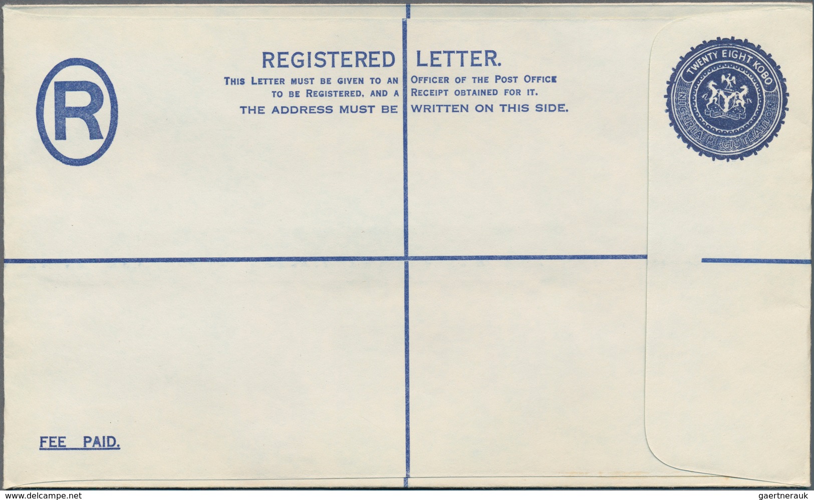 Nigeria: 1948/87 Holding Of Ca. 270 Unused, CTO-used And Used Aerograms And Registered Envelopes (11 - Nigeria (...-1960)