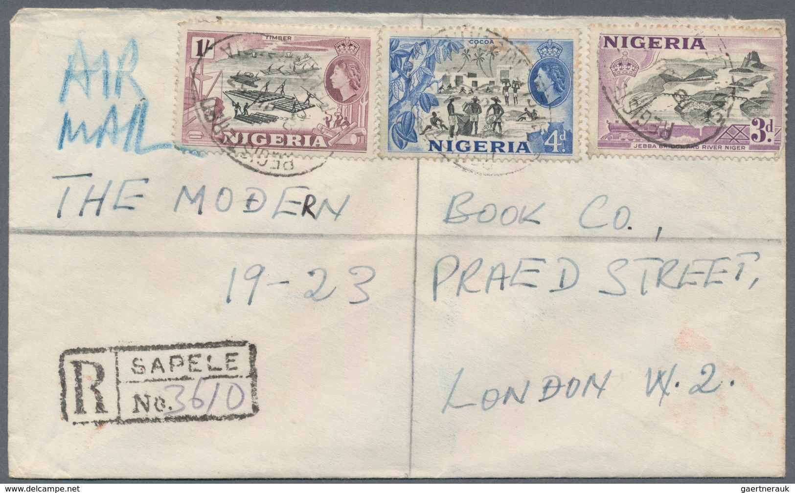 Nigeria: 1955/1965, Postmarks Of Nigeria, Accumulation Of Apprx. 200 Commercial Covers Showing A Vas - Nigeria (...-1960)