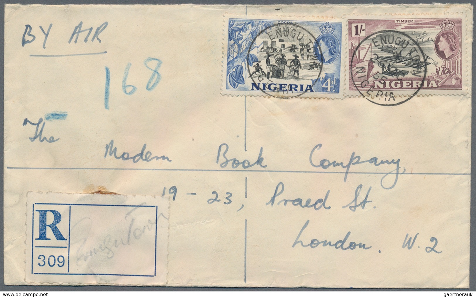 Nigeria: 1955/1965, Postmarks Of Nigeria, Accumulation Of Apprx. 200 Commercial Covers Showing A Vas - Nigeria (...-1960)