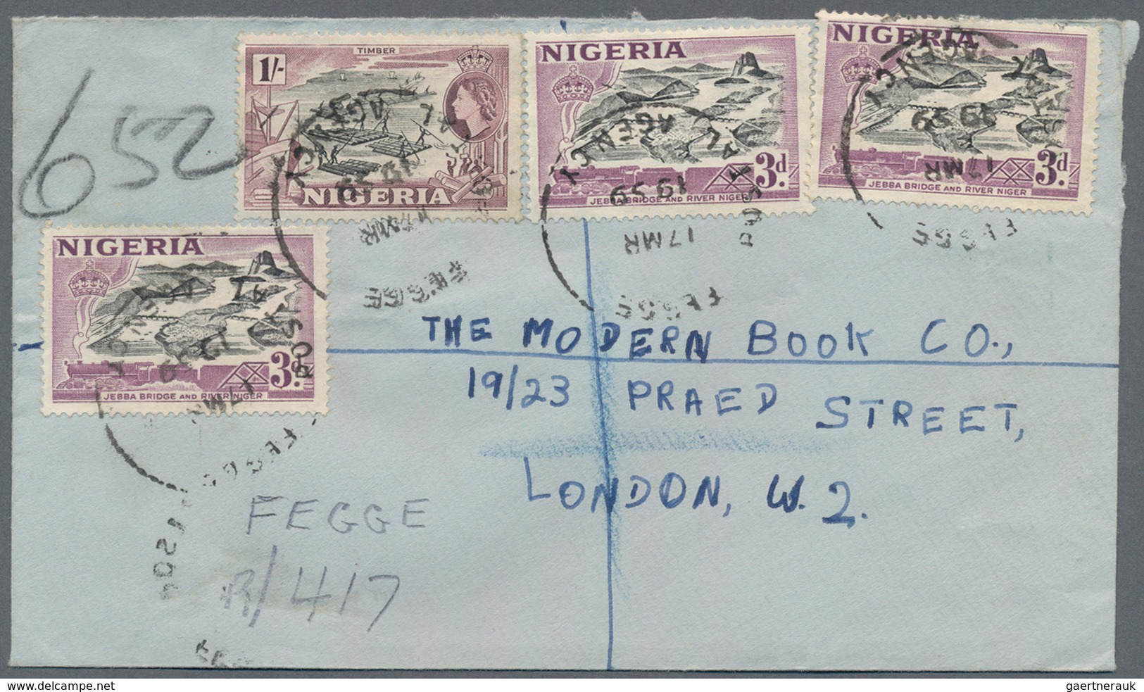 Nigeria: 1955/1965, Postmarks Of Nigeria, Accumulation Of Apprx. 200 Commercial Covers Showing A Vas - Nigeria (...-1960)