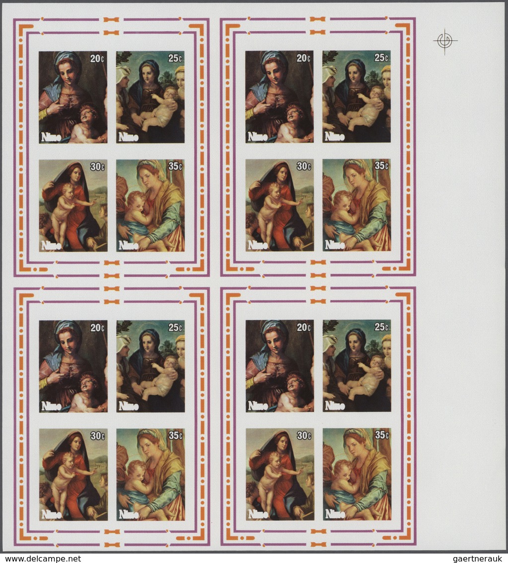 Niue: 1977/1990 (ca.), duplicated accumulation in large box with mostly IMPERFORATE single stamps, c