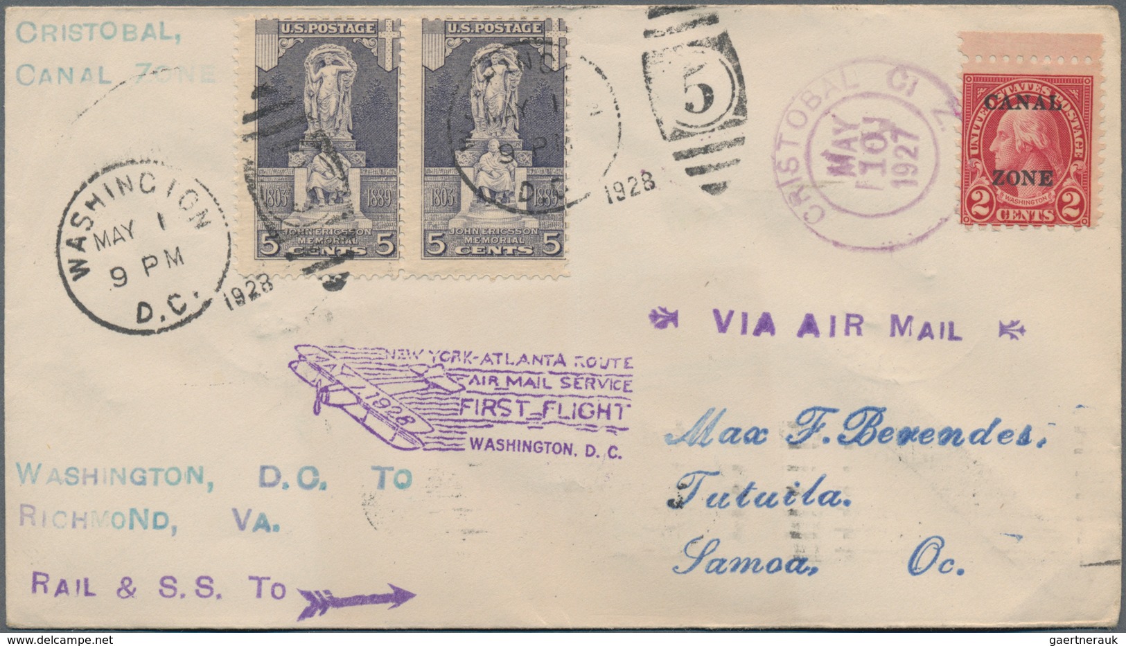 Panama-Kanalzone: 1927/58 Ca. 90 Covers, Pictured Covers Some Cards, Censored Mail Airmail, Great Va - Panamá