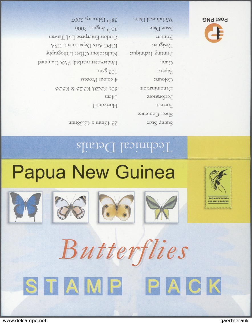 Papua Neuguinea: 1996/2008 Huge stock of so-called PNG STAMP PACKS, each containing a complete stamp