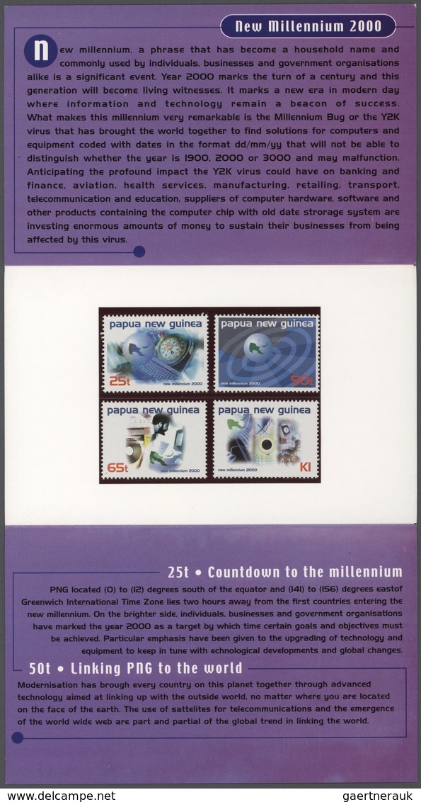 Papua Neuguinea: 1996/2008 Huge stock of so-called PNG STAMP PACKS, each containing a complete stamp