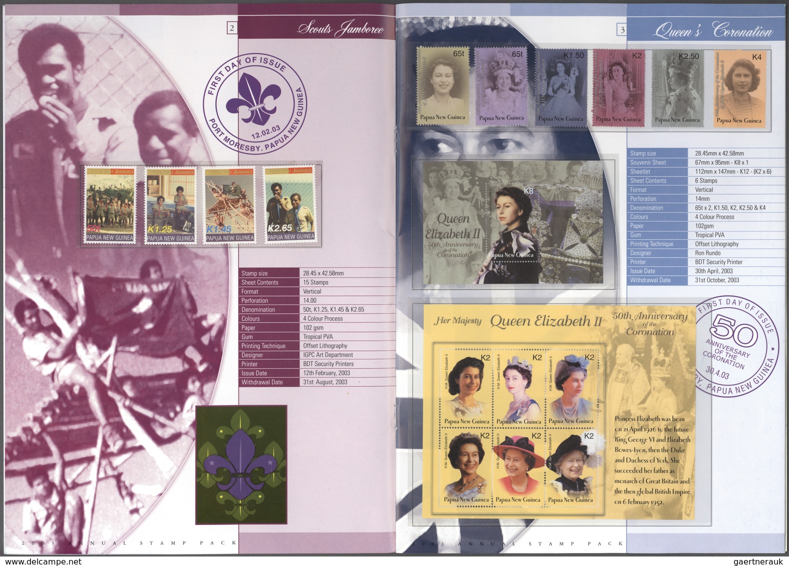 Papua Neuguinea: 1996/2008 Huge stock of so-called PNG STAMP PACKS, each containing a complete stamp