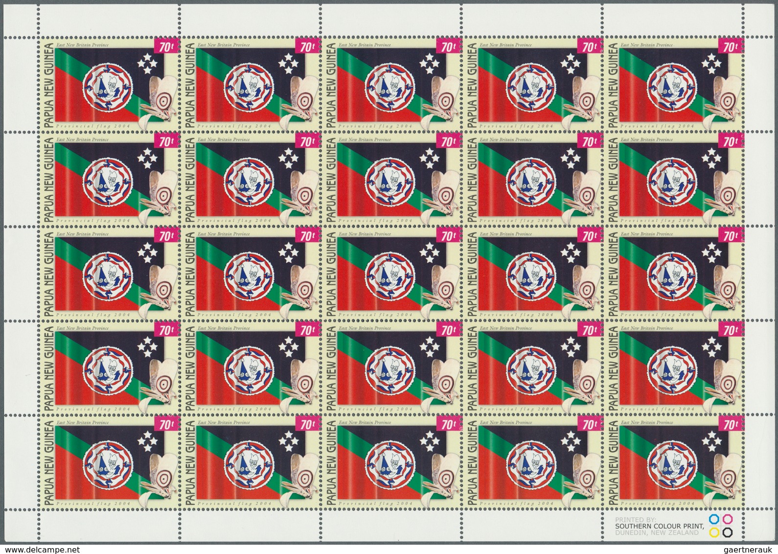 Papua Neuguinea: 1999/2007, marvelous stock of never hinged sheets, many in original packets of 500,
