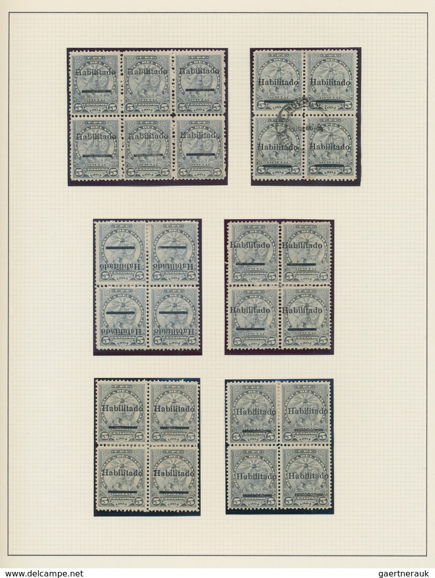 Paraguay: 1908/1909, Revaluation Overprints, Specialised Collection Of 93 Stamps (incl. Units) Neatl - Paraguay