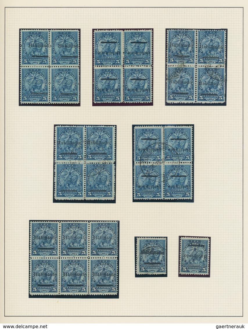 Paraguay: 1908/1909, Revaluation Overprints, Specialised Collection Of 93 Stamps (incl. Units) Neatl - Paraguay