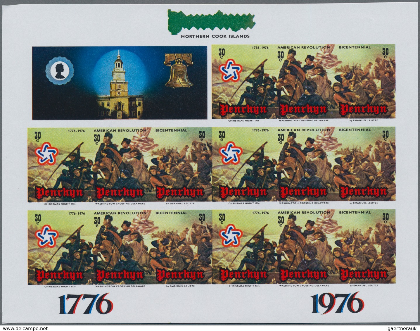 Penrhyn: 1974/1988 (ca.), Duplicated Accumulation In Large Box With Mostly IMPERFORATE Single Stamps - Penrhyn