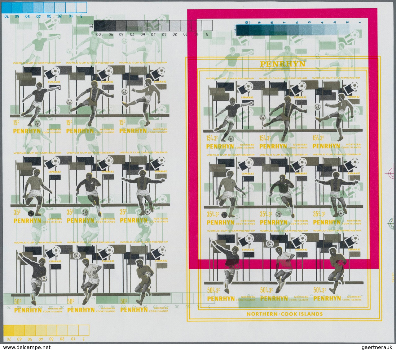 Penrhyn: 1974/1988 (ca.), Duplicated Accumulation In Large Box With Mostly IMPERFORATE Single Stamps - Penrhyn