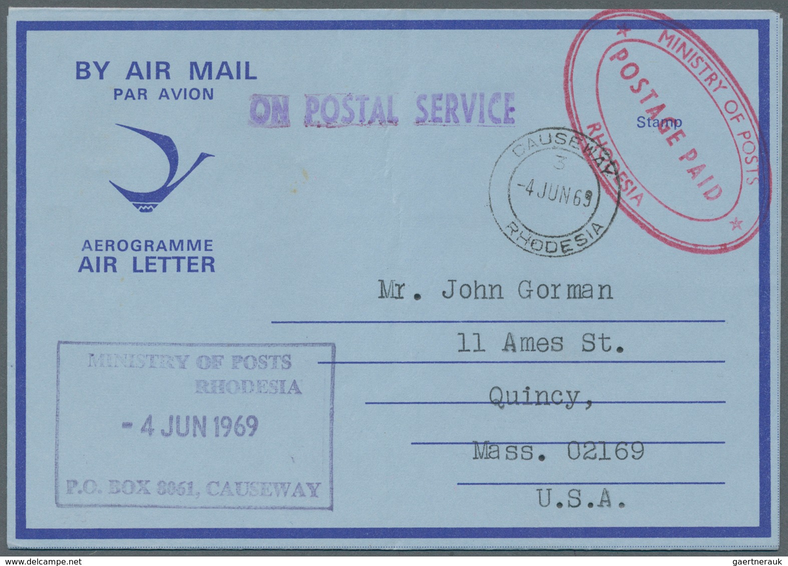 Rhodesien: 1956/1973 (ca.), AEROGRAMMES: Accumulation With 25 Used/CTO Airletters And Aerogrammes Wi - Otros & Sin Clasificación