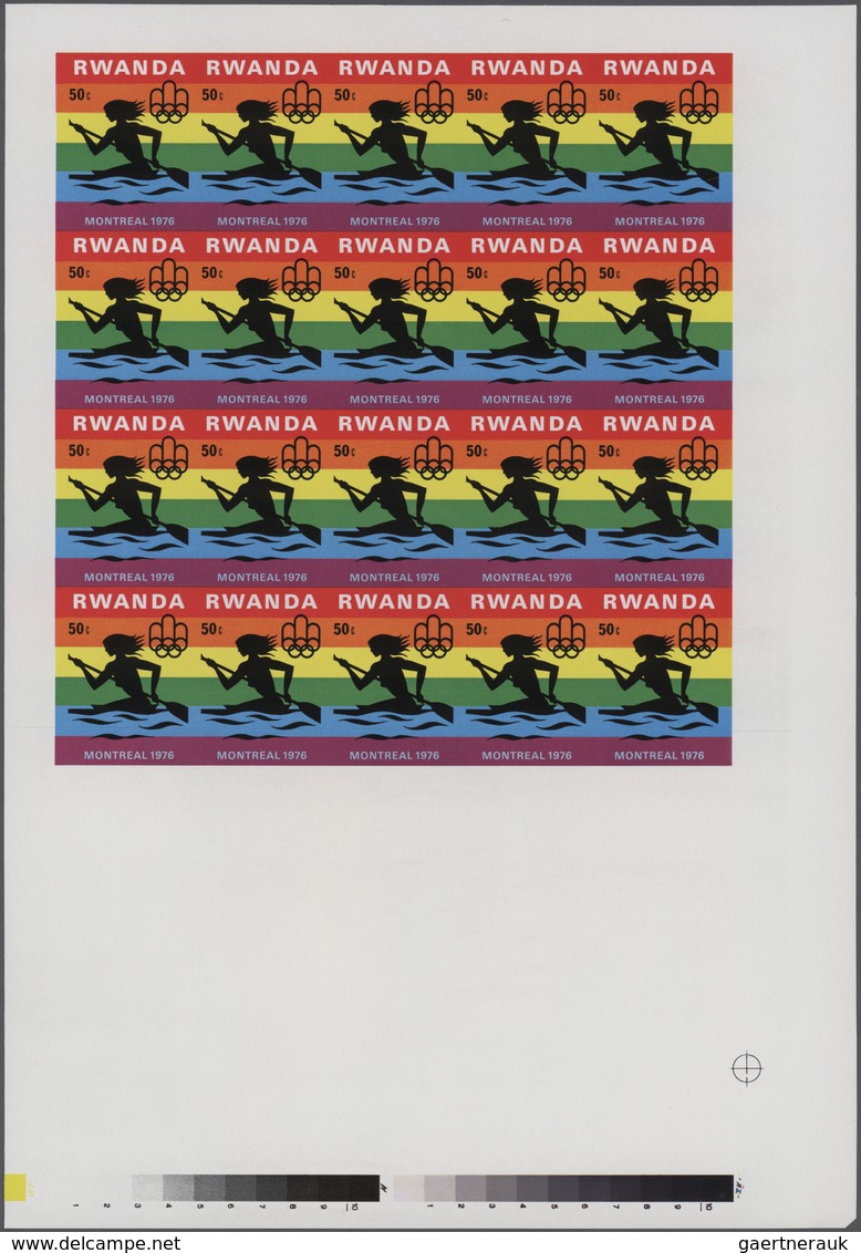 Ruanda: 1969/1981 (ca.), duplicated accumulation in large box with mostly IMPERFORATE single stamps,