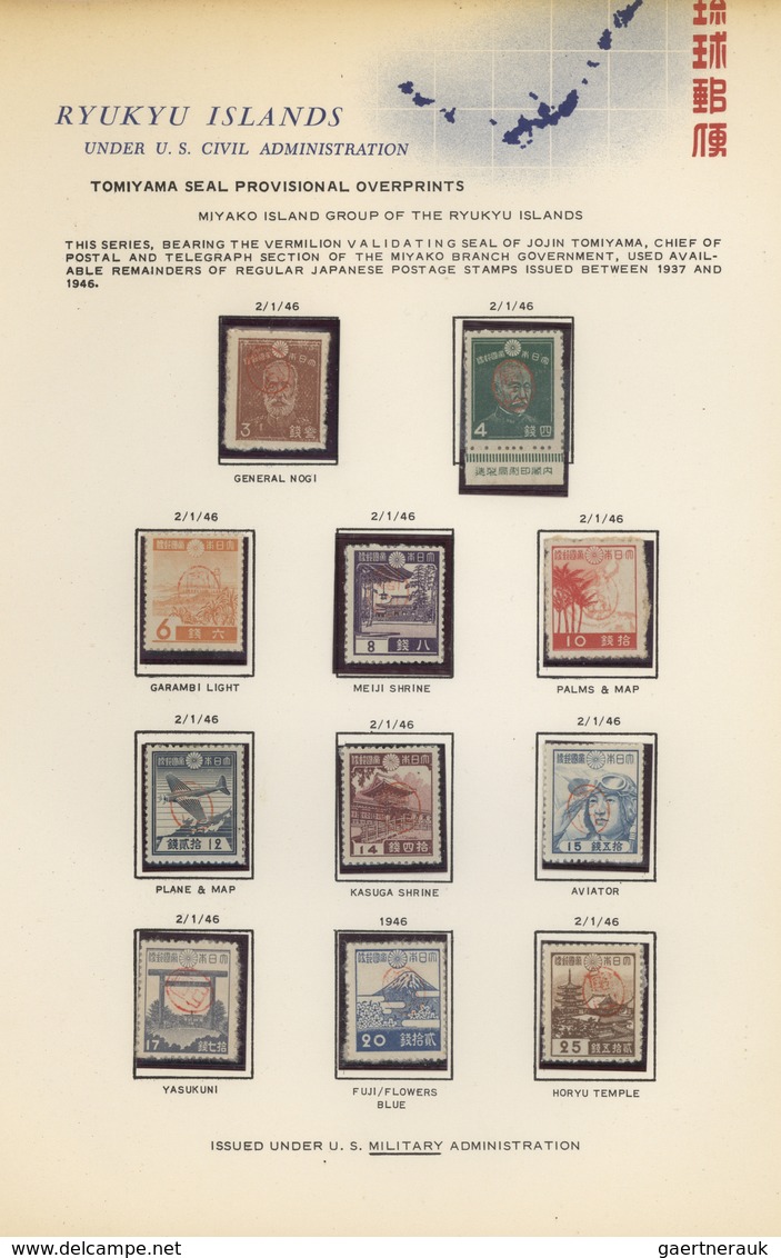 Riukiu - Inseln / Ryu Kyu: 1946/1972, Specialised Mint Collection Of Many Hundred Mint O.g. Stamps, - Ryukyu Islands