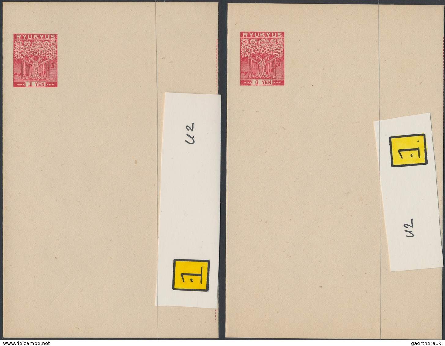 Riukiu - Inseln / Ryu Kyu: 1948/72, Specialized Stationery Collection In Stationery Stockbook Of App - Ryukyu Islands