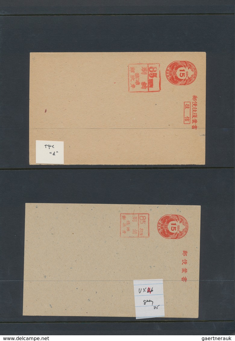 Riukiu - Inseln / Ryu Kyu: 1948/72, specialized stationery collection in stationery stockbook of app