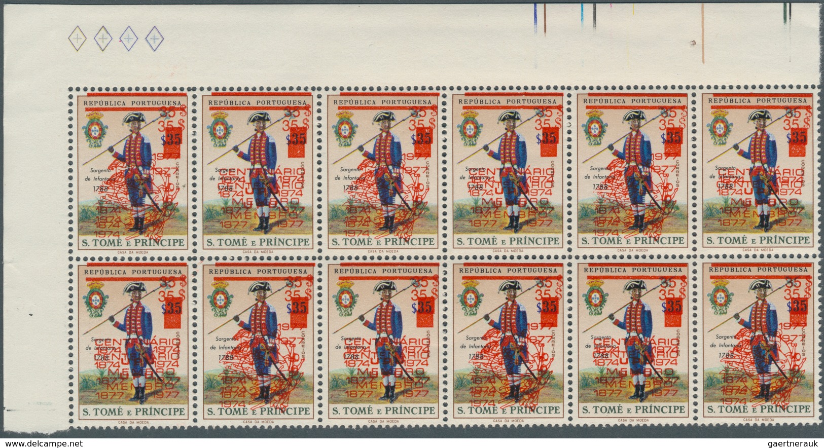 St. Thomas Und Prinzeninsel - Sao Thome E Principe: 1977, Centenary Of United Postal Union (UPU) 0.3 - Sao Tome En Principe
